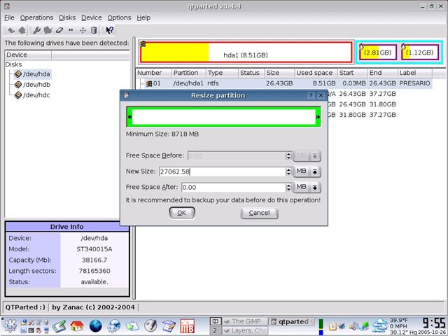 mepisscreen4 HowTo: Repartition Hard Drive without Reformatting